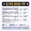 Alpha Grind PM | Advanced Sleep Aid for Men, Nootropic Night Time Burner & Anabolic Recovery, Natural Sleep Supplement with Magnesium Glycinate, Apigenin, Selenium - Vanilla Flavor