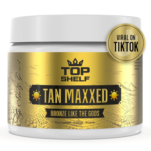 Top Shelf Grind Tan Maxxed, Mens Skin Care and Sunless Tanning, 30 Capsules